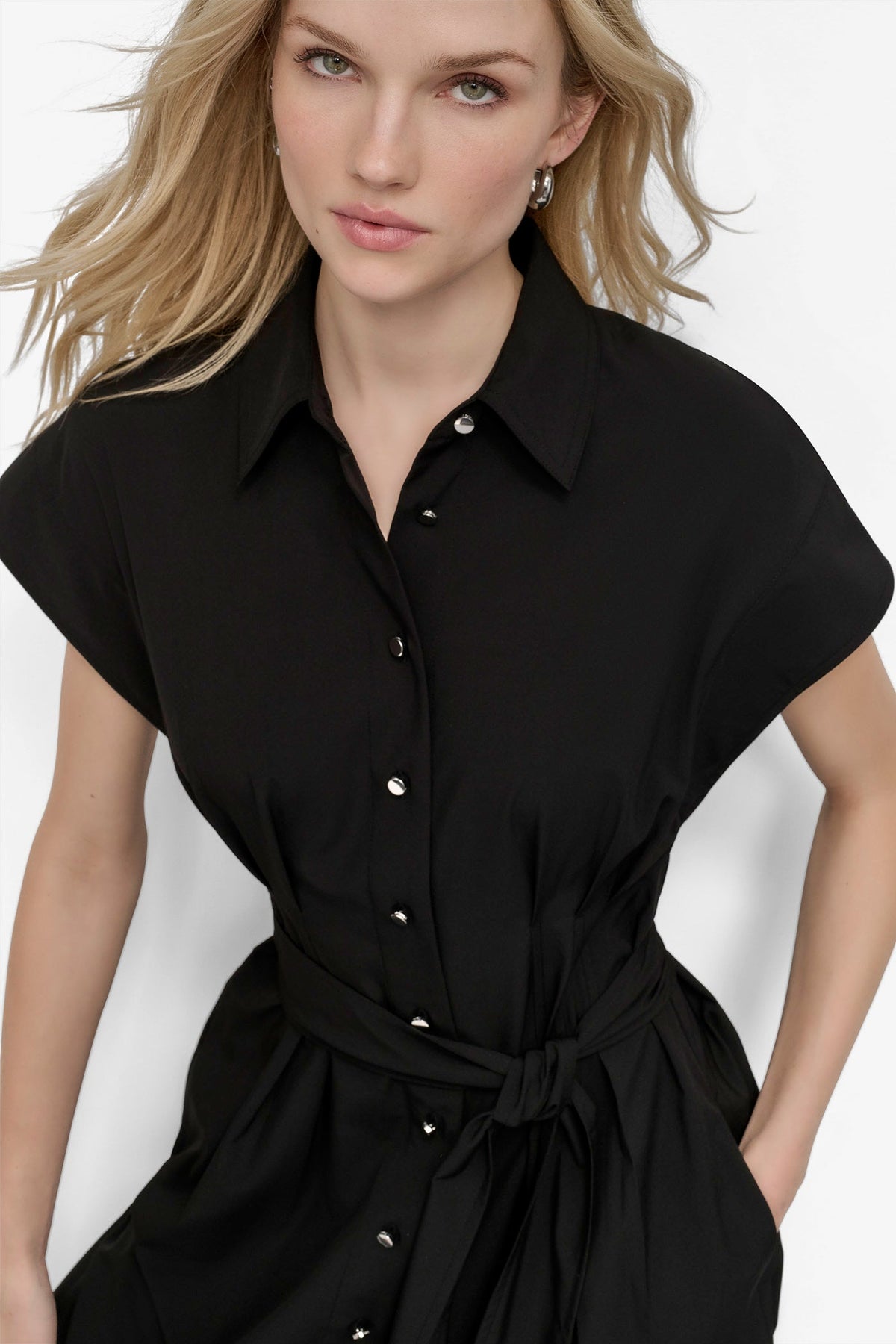TIE WAIST COMMUTER DRESS