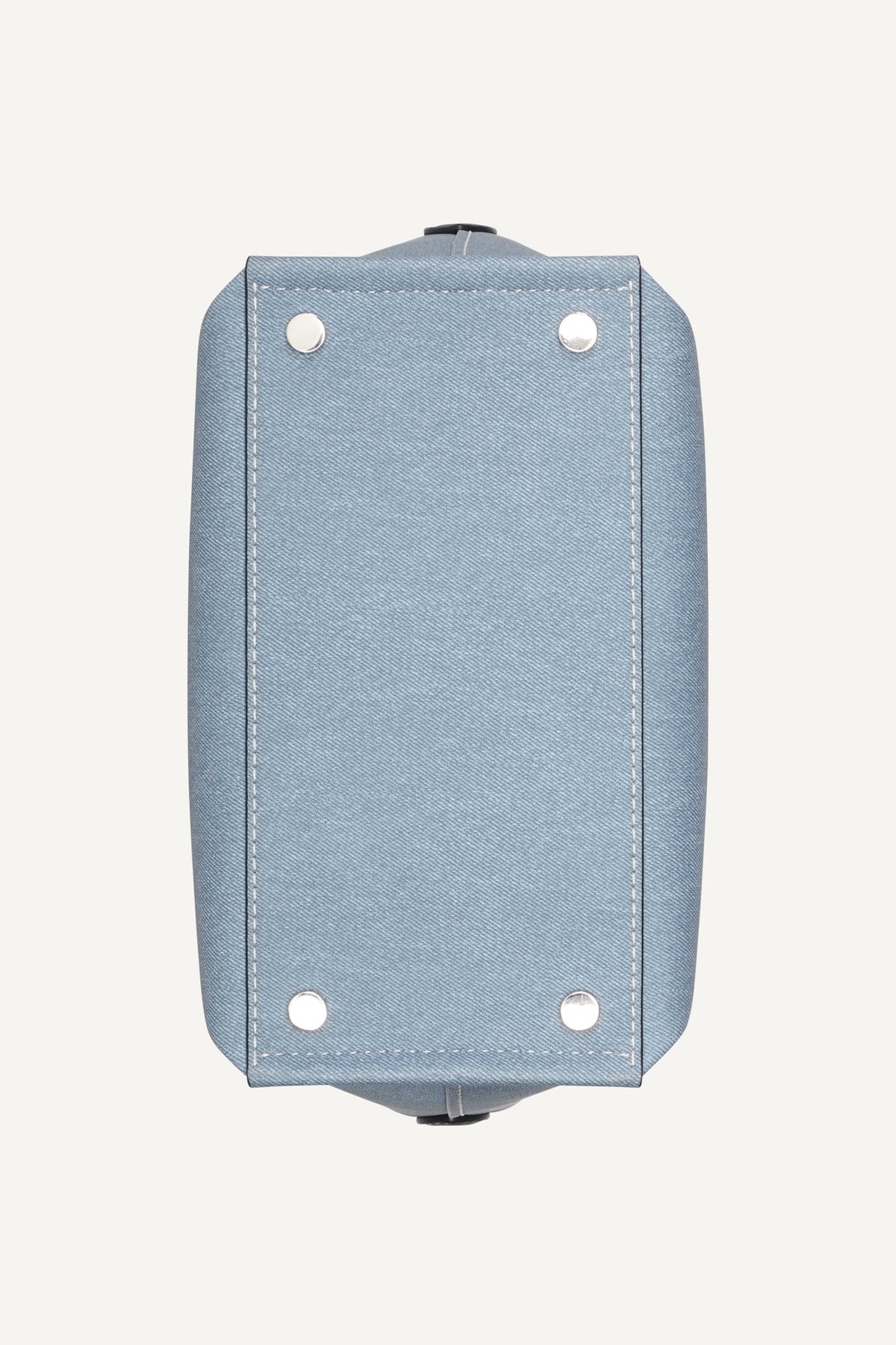 NICOLE DENIM LOGO BUCKET BAG