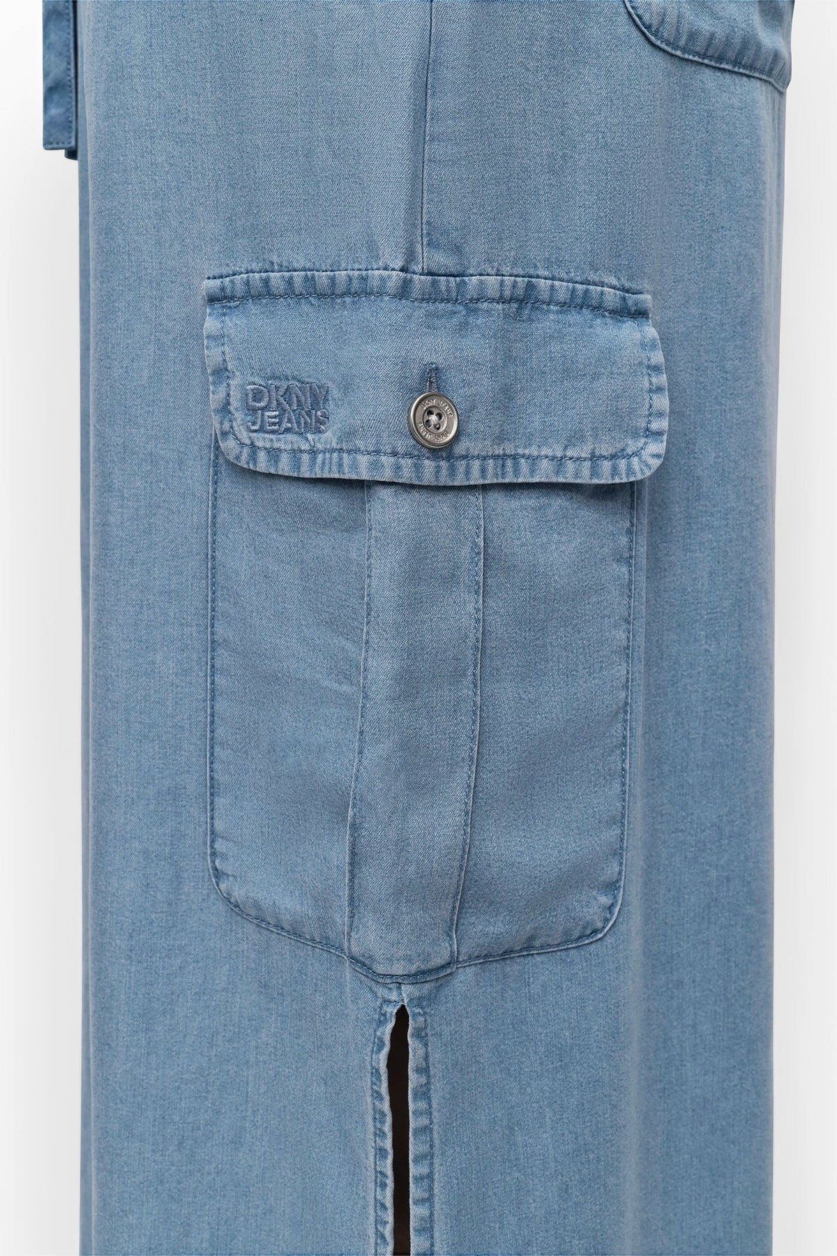 GARMENT DYE TIE WAIST CARGO SKIRT
