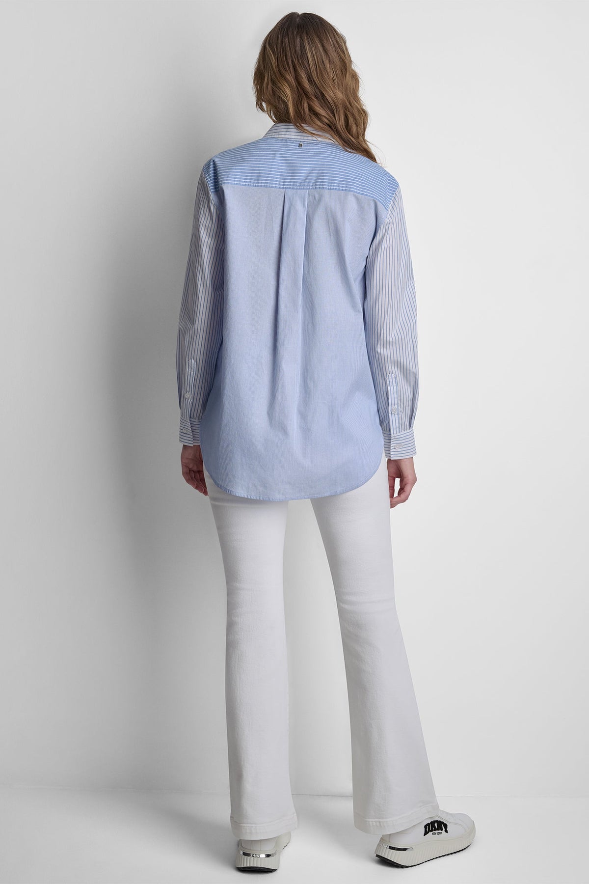 POPLIN CLASSIC FIT SHIRT WITH MIXED STRIPES