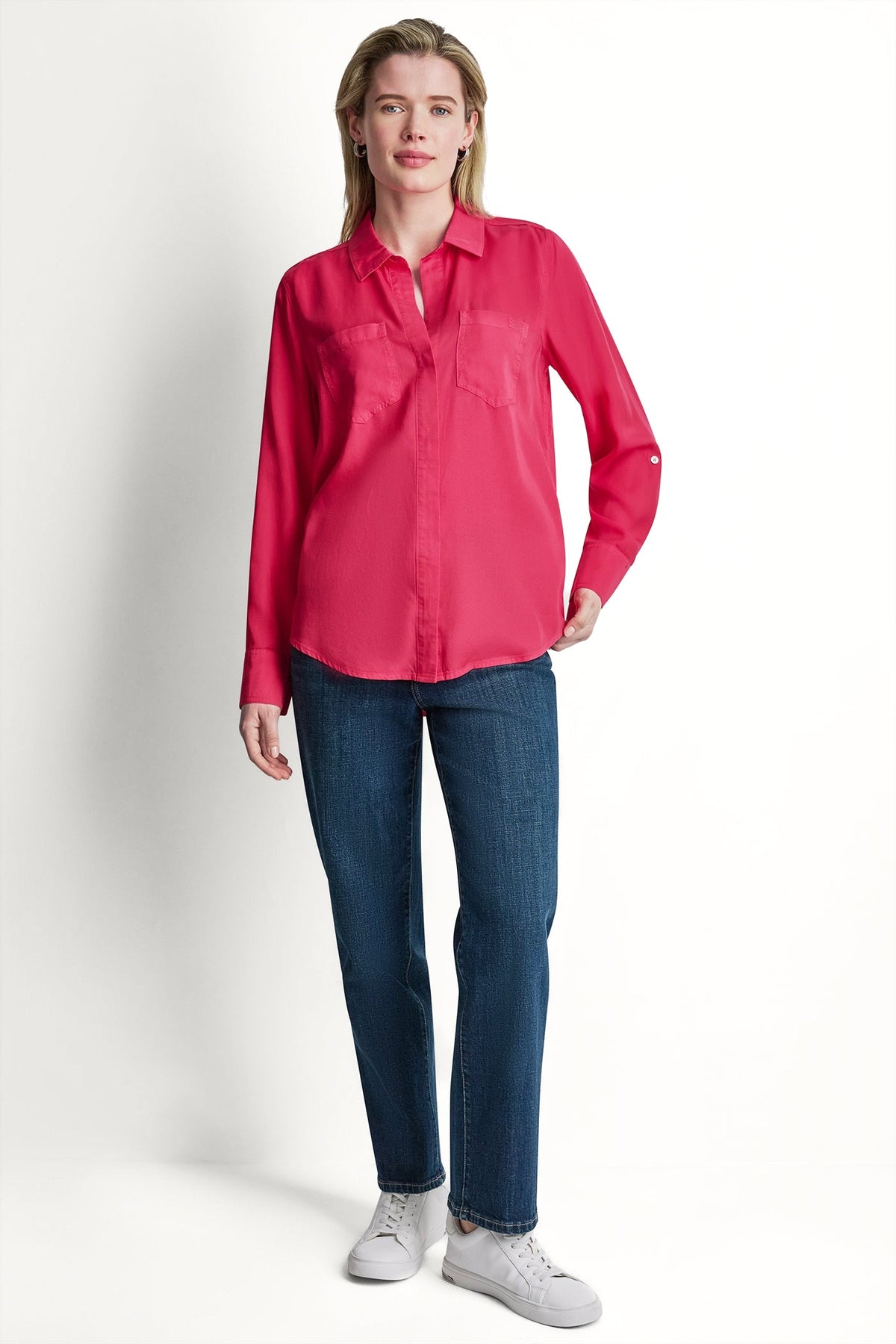 GARMENT DYE SPLIT BACK SHIRT