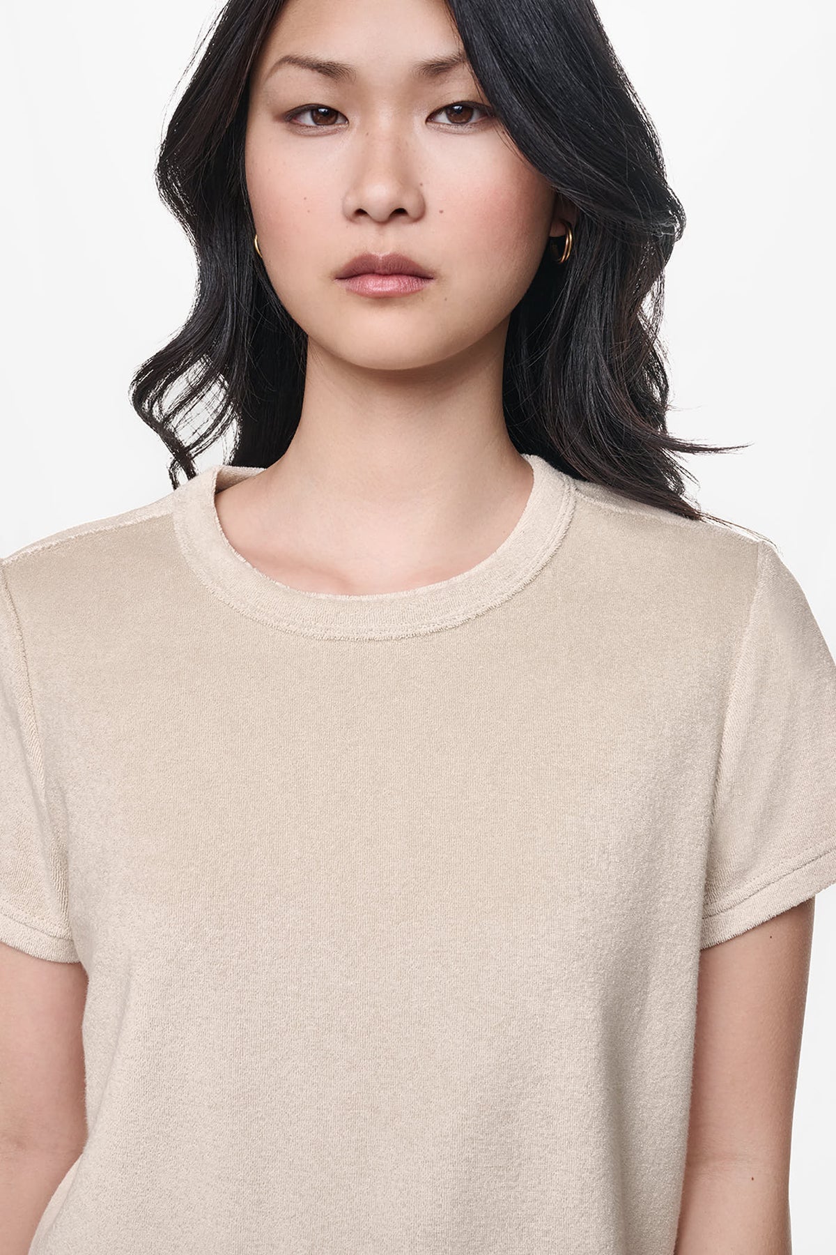 TOWELLING TERRY CREW NECK TEE