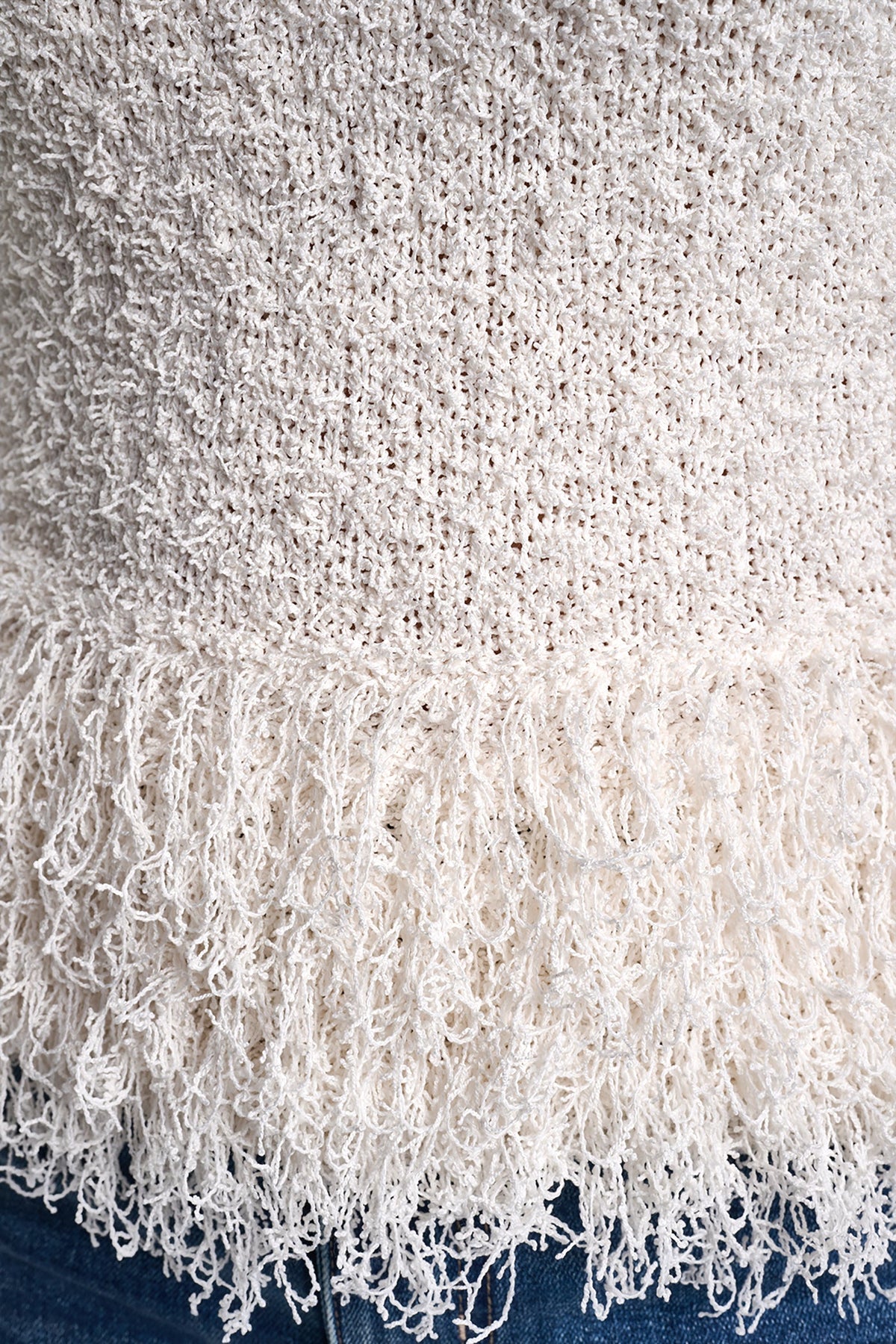 CROPPED FRINGE TANK