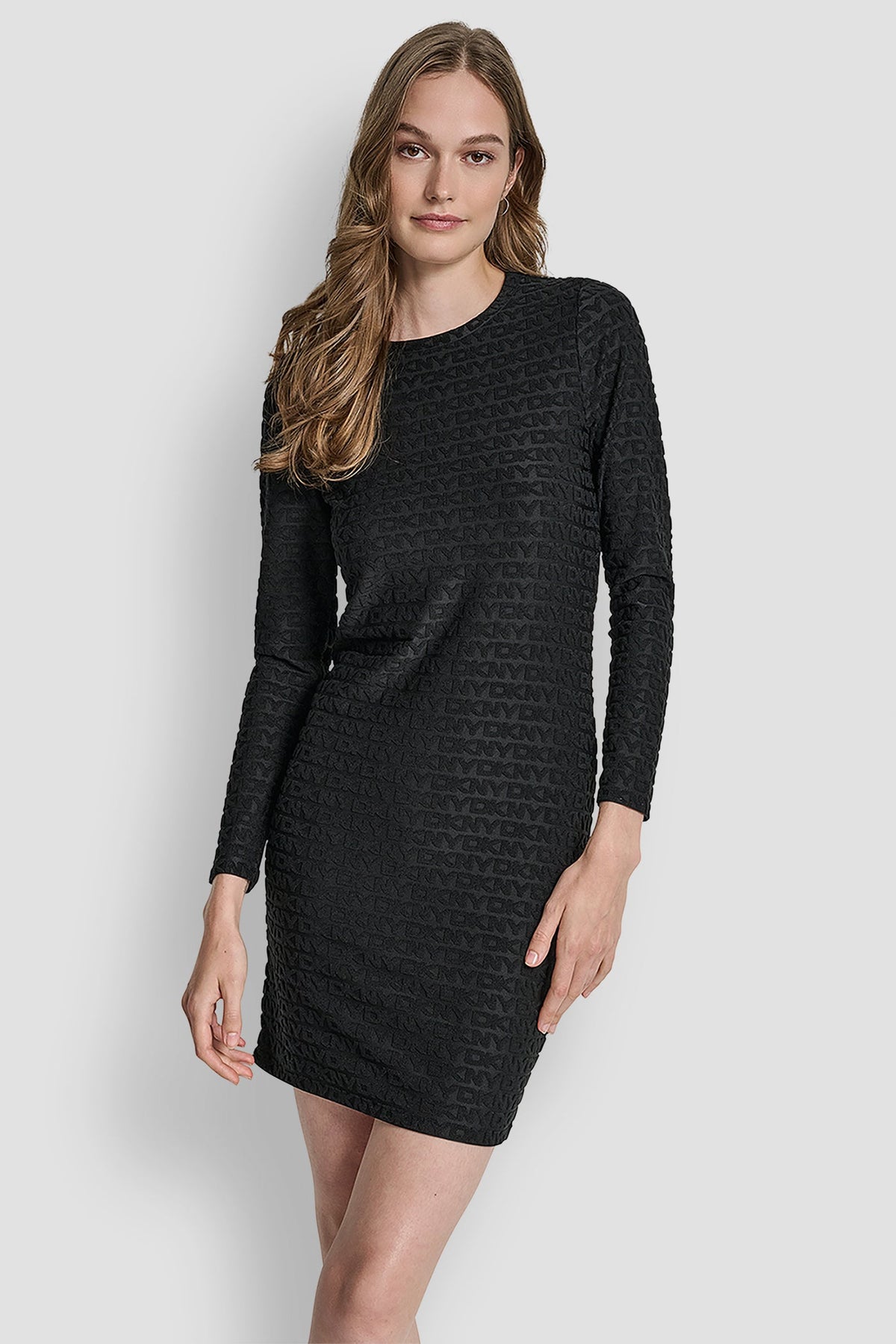 LOGO JACQUARD MINI DRESS