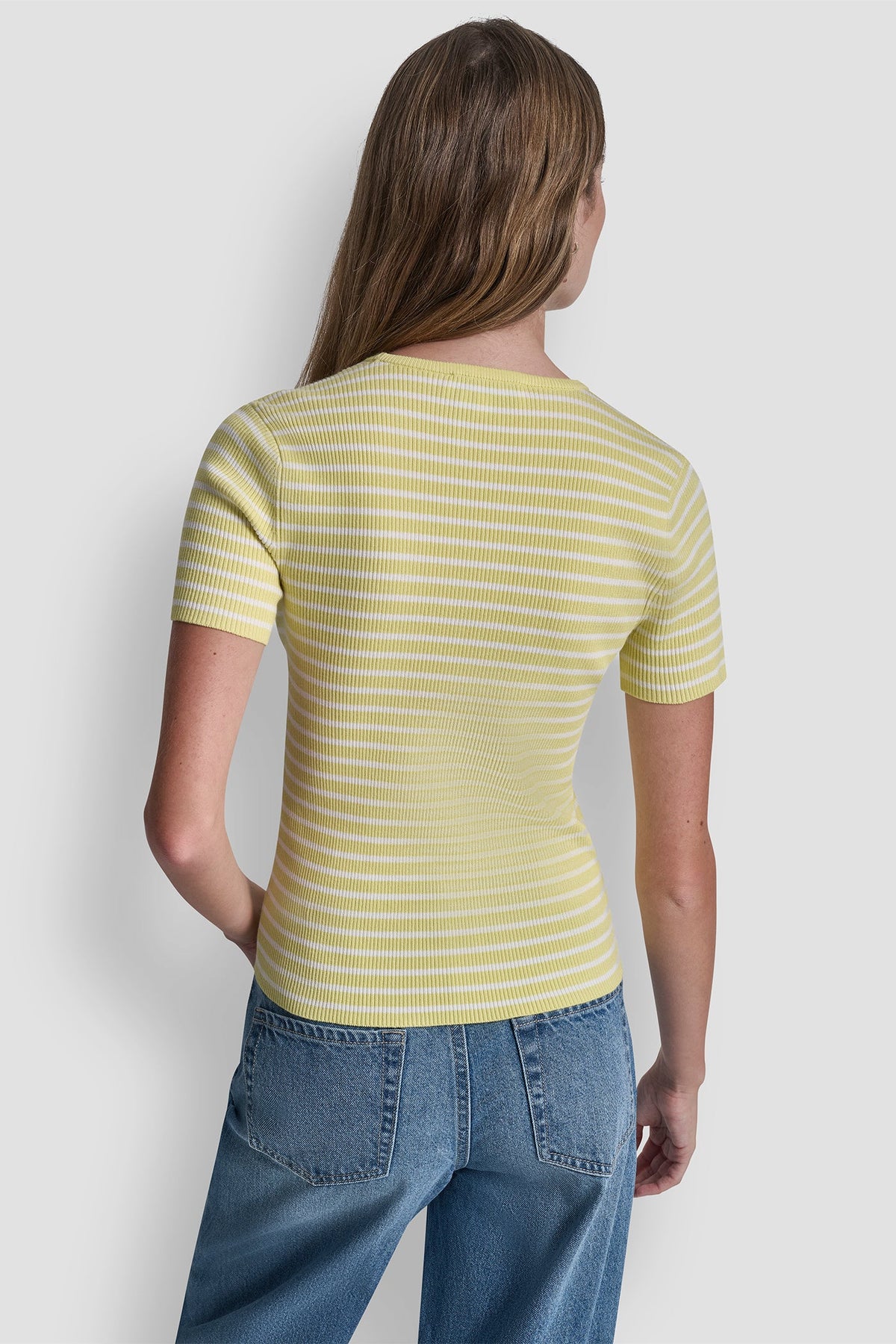 CREW NECK STRIPED TEE