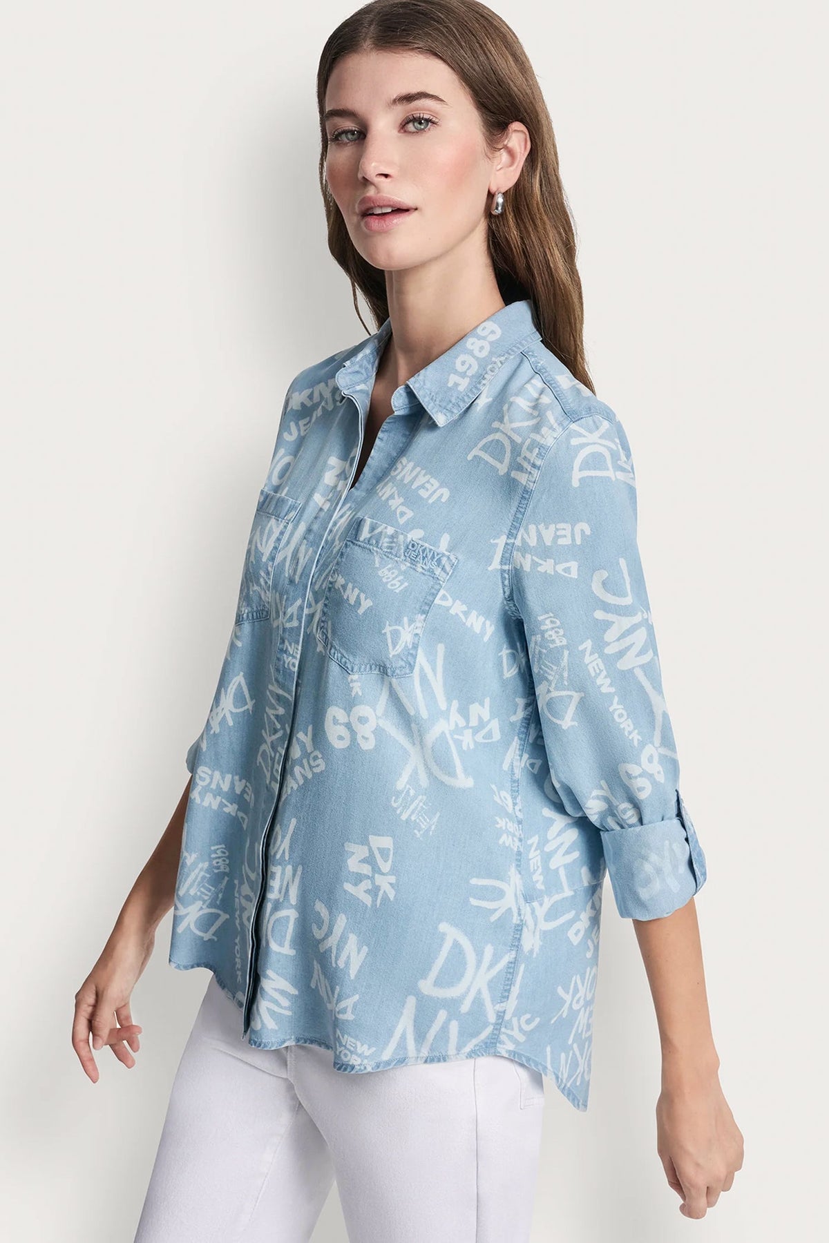 GARMENT DYE SPLIT BACK SHIRT