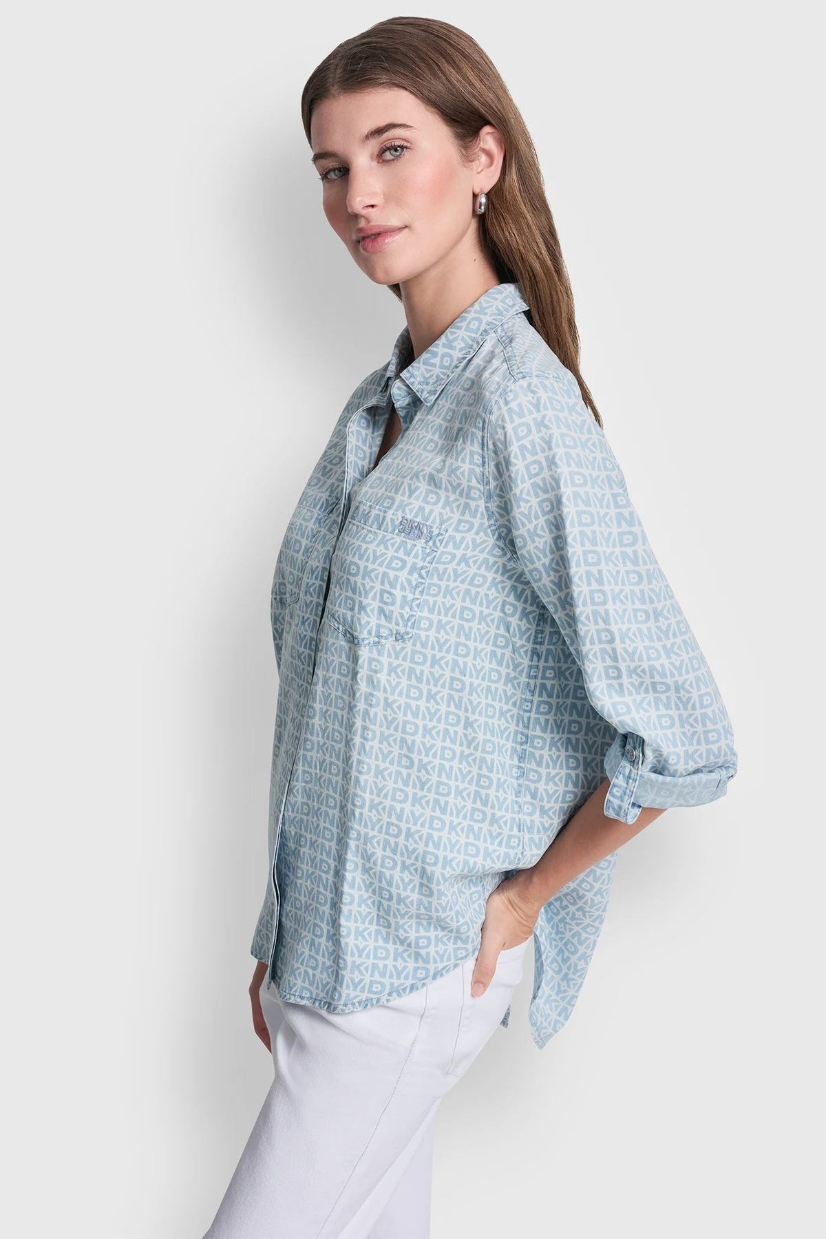 GARMENT DYE SPLIT BACK SHIRT