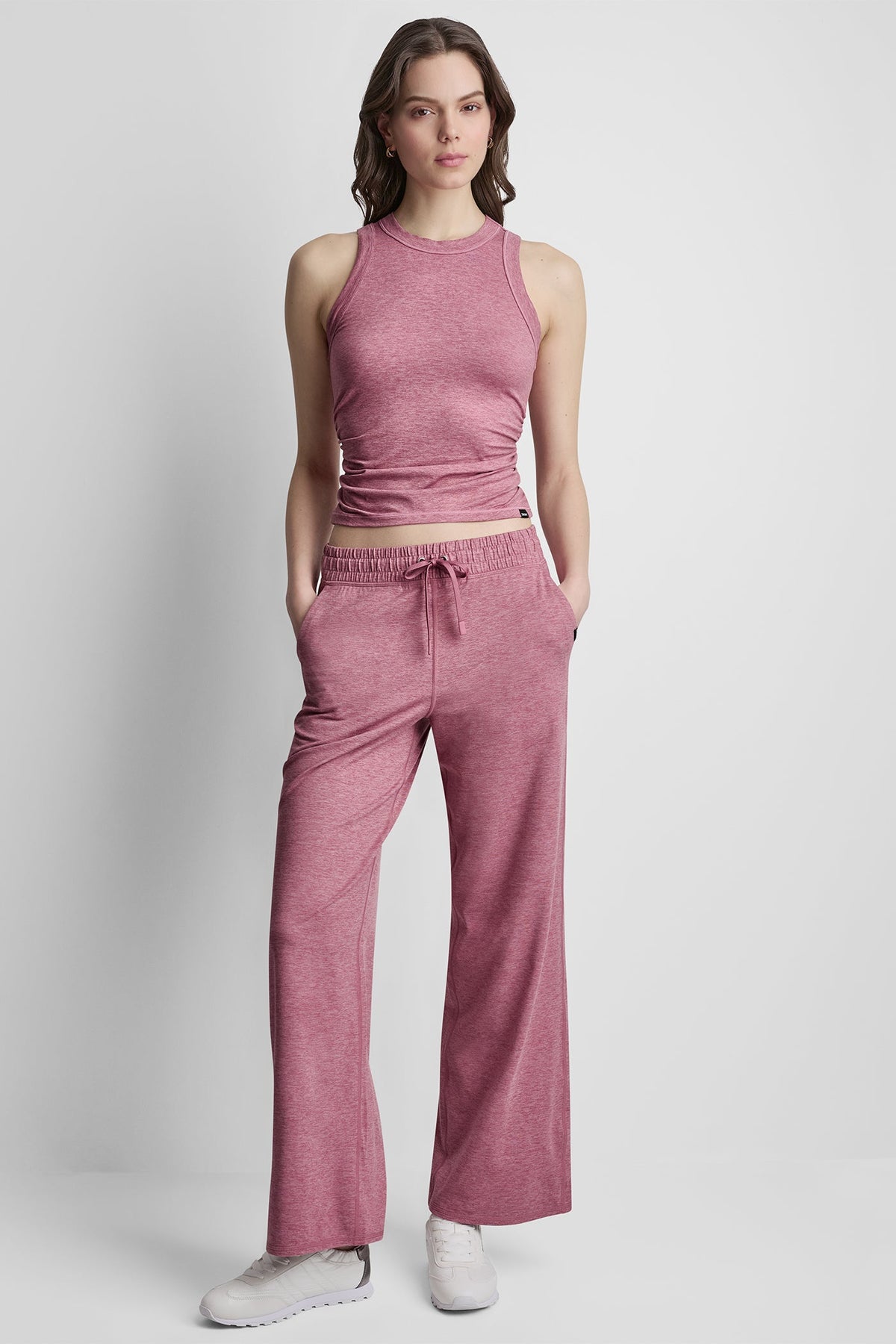 MID-RISE SPACEDYE WIDE LEG PANT