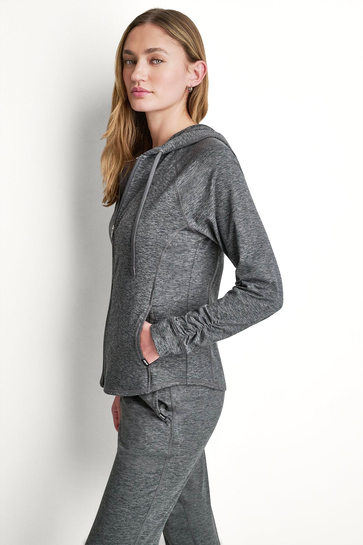 SPACEDYE RAGLAN FULL-ZIP HOODIE