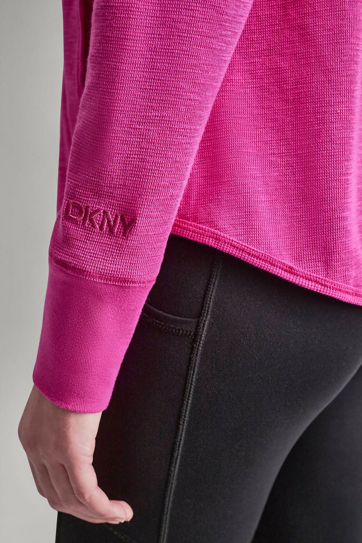 MINI WAFFLE FULL-ZIP HOODIE
