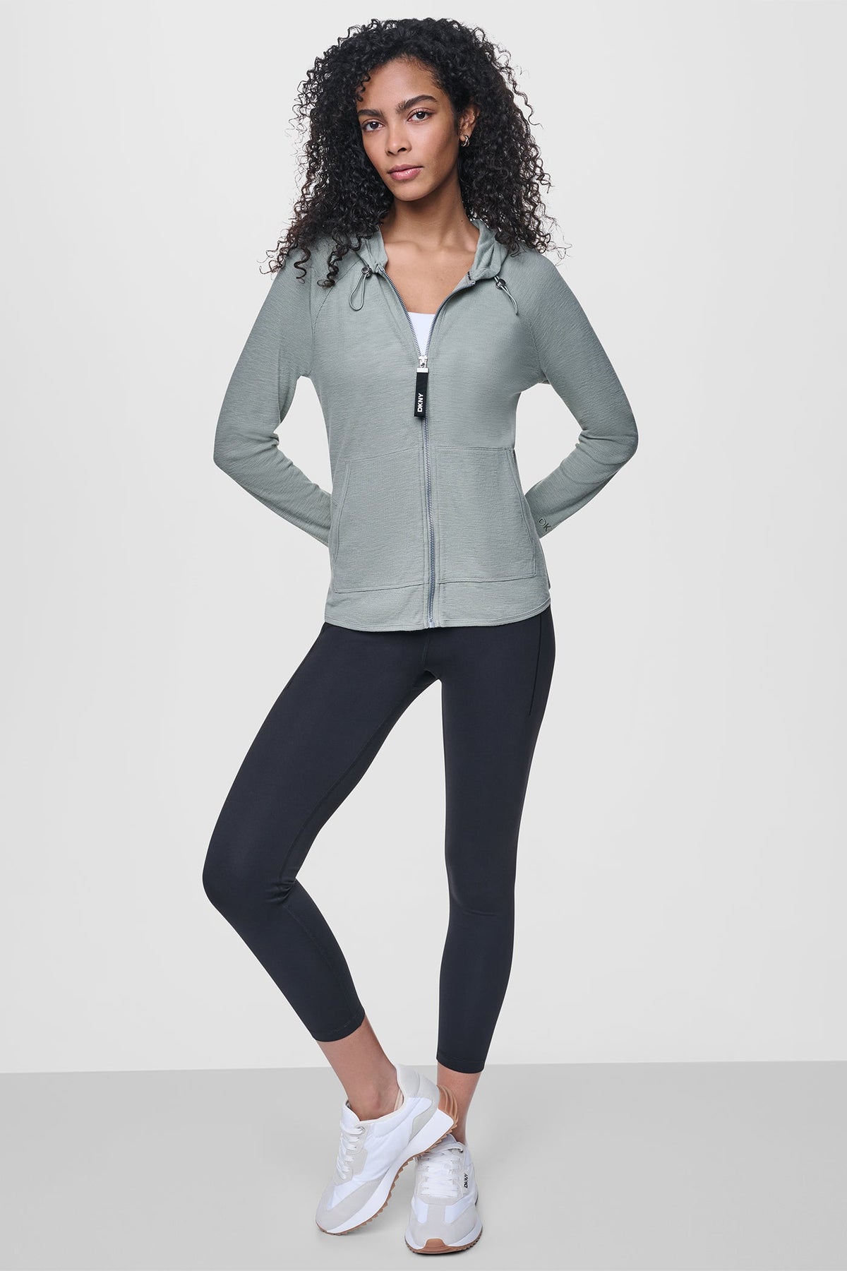 MINI WAFFLE FULL-ZIP HOODIE