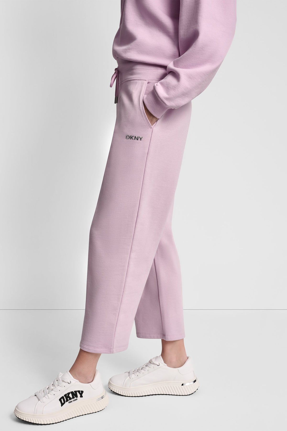 METALLIC BUBBLE LOGO CROPPED HIGH-RISE PANTS