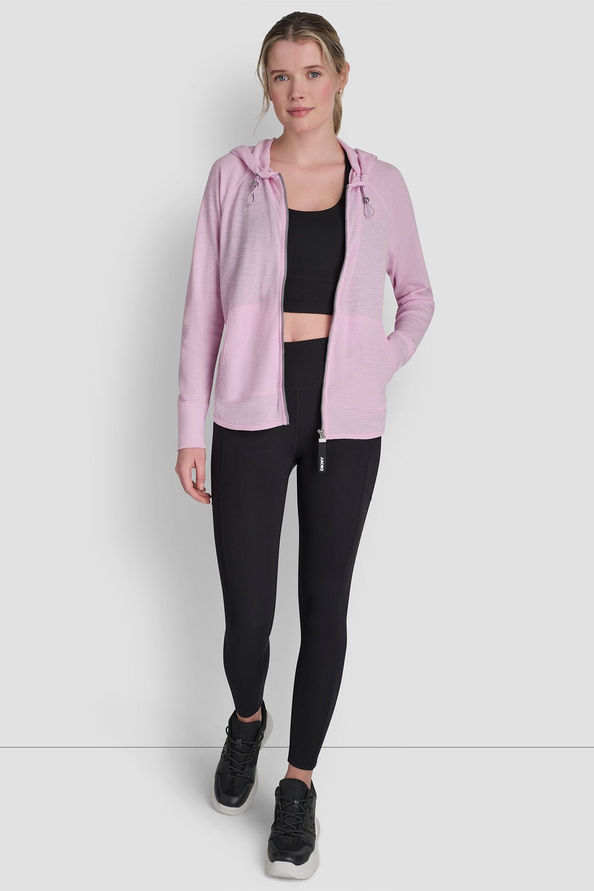 MINI WAFFLE FULL-ZIP HOODIE