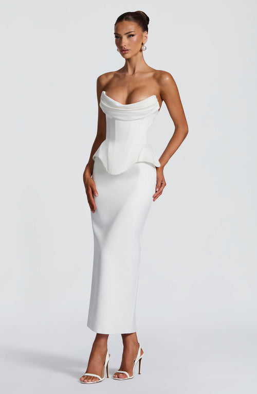 Calliope Midi Skirt - Ivory
